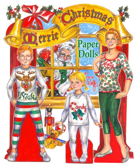 Merrie Christmas Paper Dolls - Click Image to Close