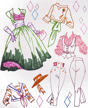Paper doll sketches